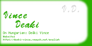 vince deaki business card